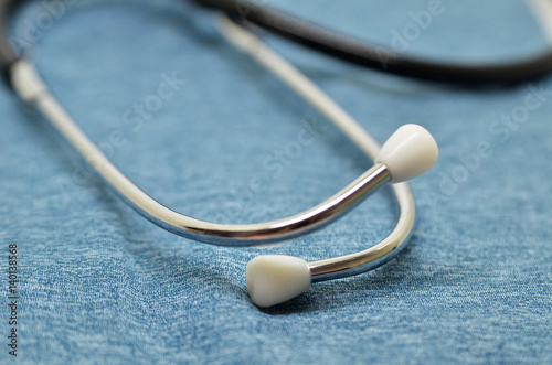 Medical Stethoscope on a blue background