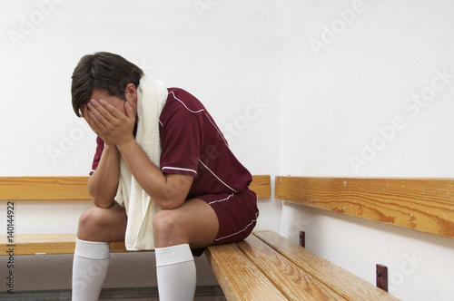 Despaired kicker in dressing room