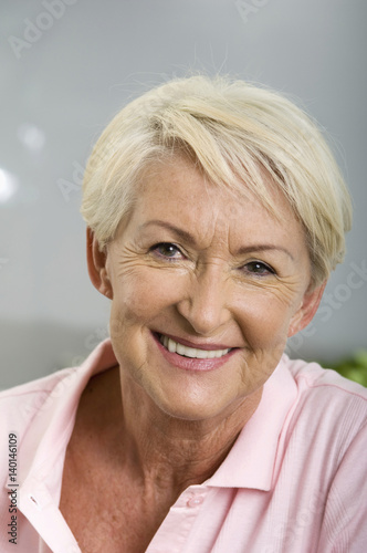 Senior woman smiling at camera
