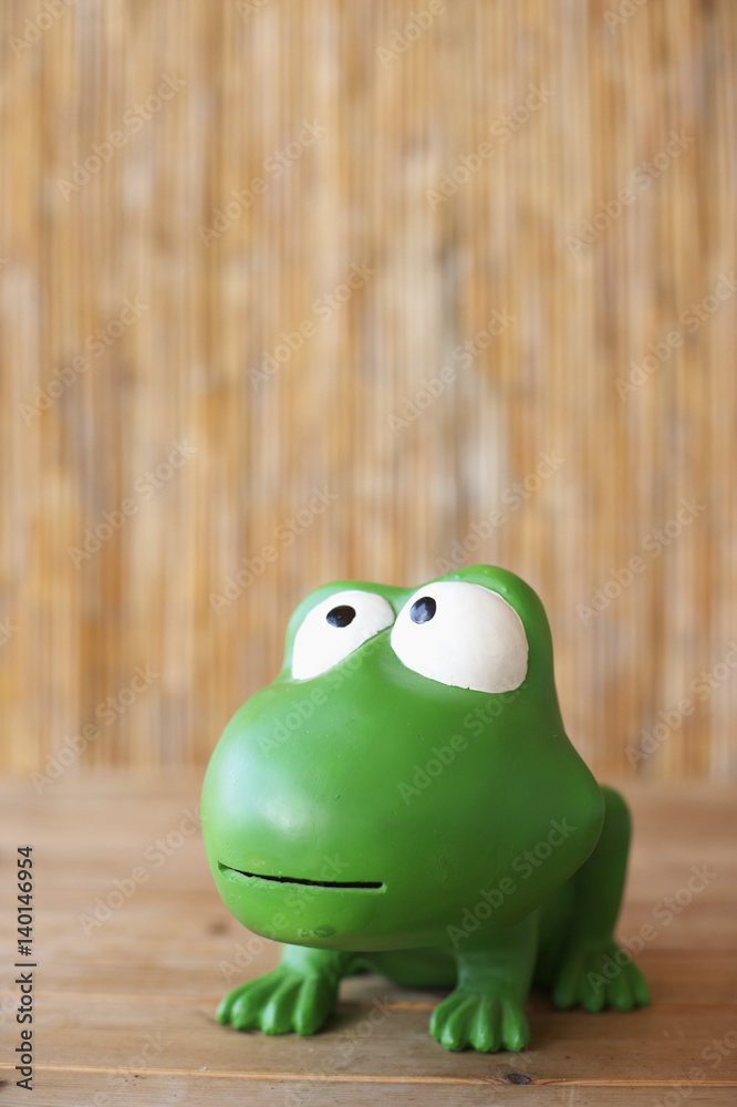 Toy frog, close-up