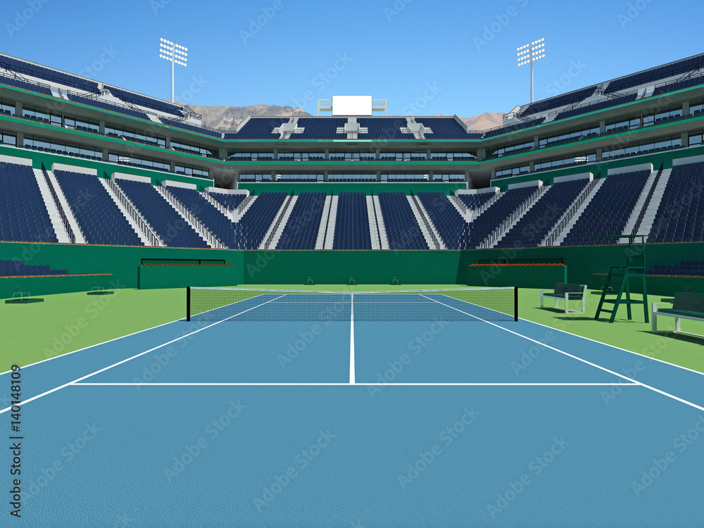 3D render of beutiful modern tennis masters 1000  lookalike stadium