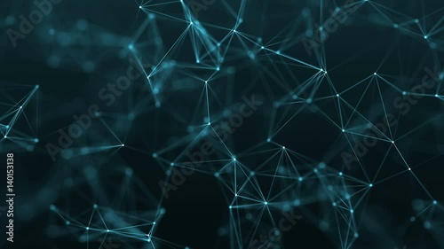 4k abstract loop color geometrical background with lines and dots