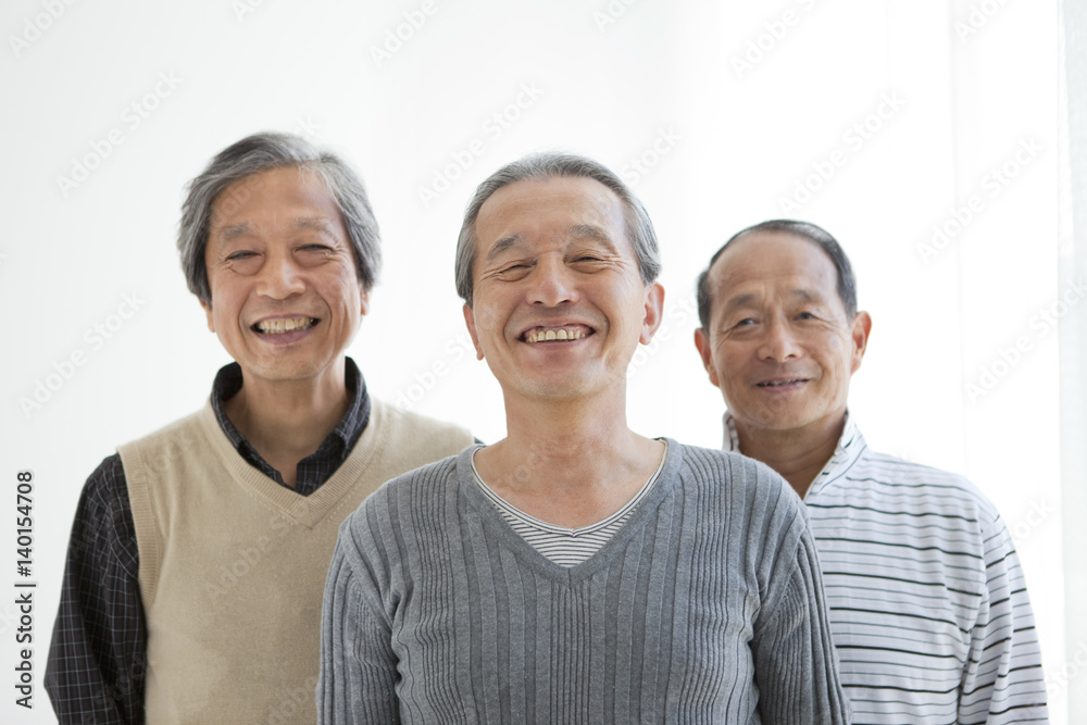Three Cheerful Senior Men