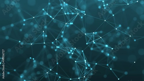 4k abstract loop futuristic technology background with lines and dots
