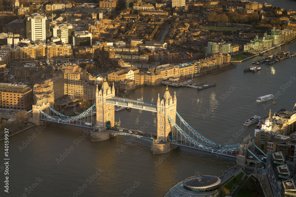 Tower Bridge, London, top view