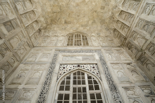 Agra, Uttar Pradesh, India - May 2016 :  The interiors in the Taj Mahal complex on May 20, 2016, in Agra, Uttar Pradesh, India.