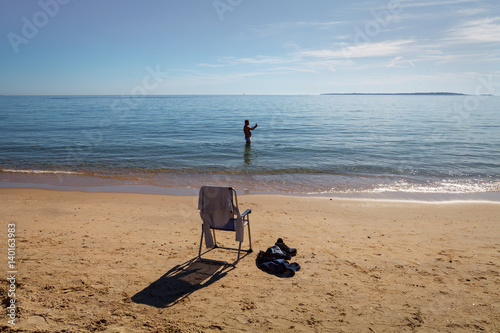 Alone on the beach