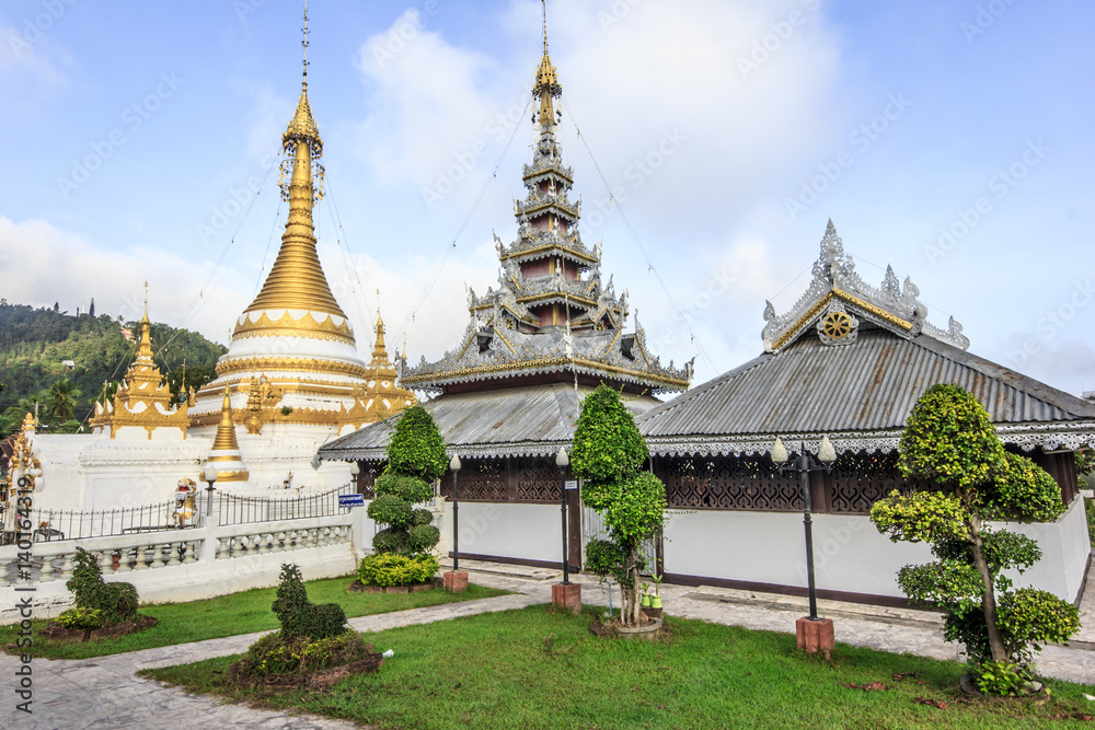 Burmese Architectural Style temple in Thailand Burmese Architectural Style temple in Thailand