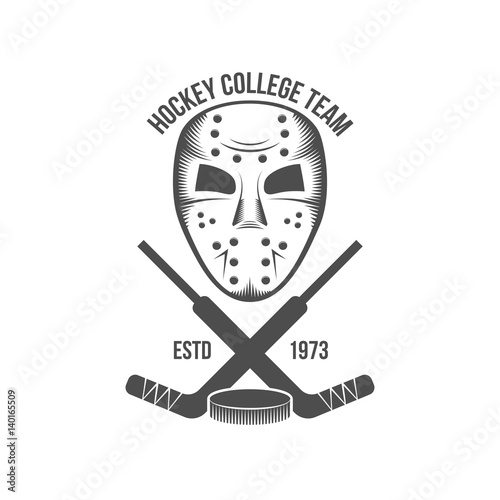 hockey logo badge design elements