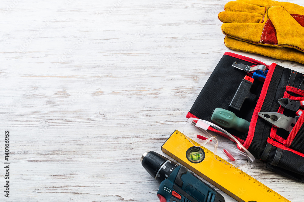 Obraz premium Instruments on wooden table