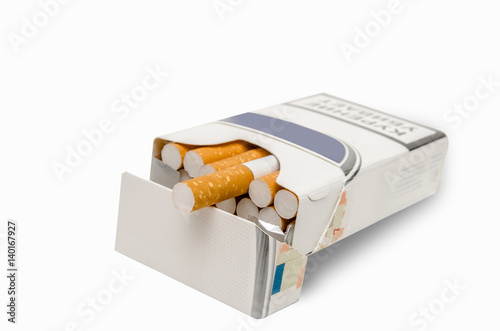 Cigarettes pack isolated on white background