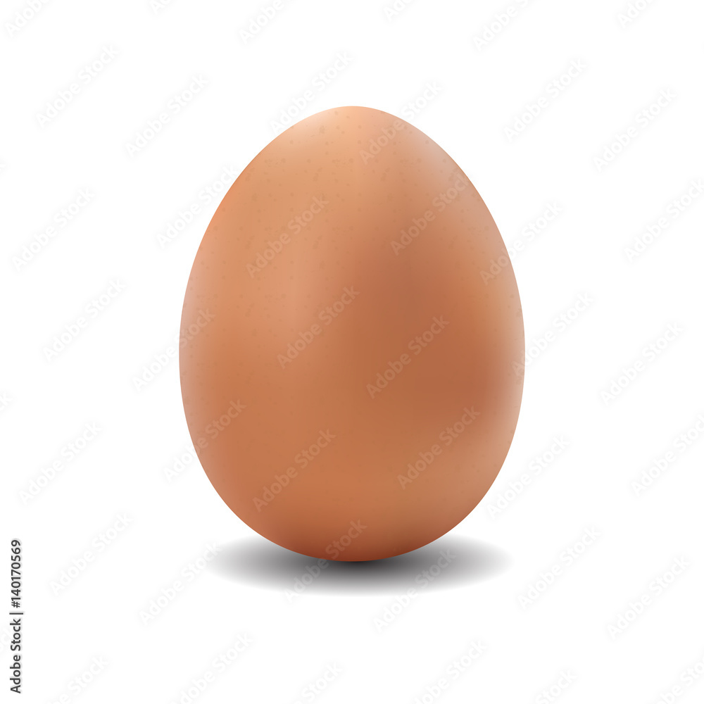 3d isolated vector realistic brown egg on white background 3d isolated vector realistic brown egg on white background