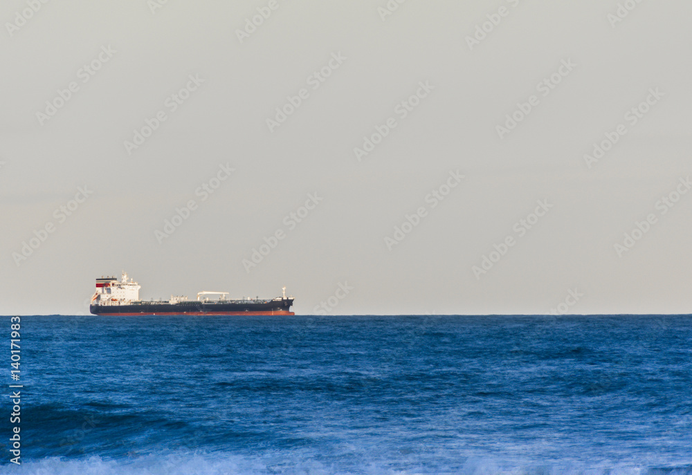 Ocean-going oil tanker ship