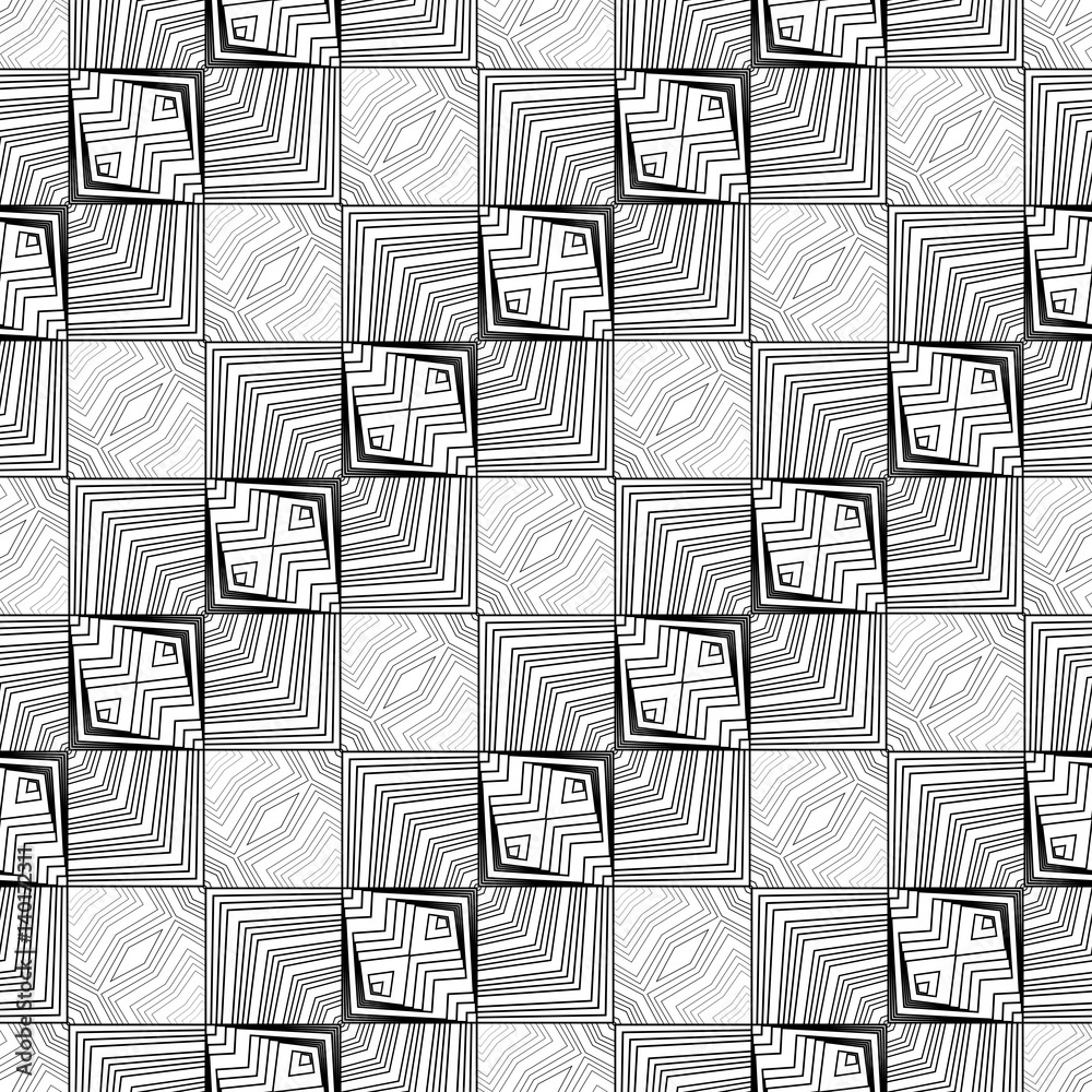 Design seamless monochrome lines pattern