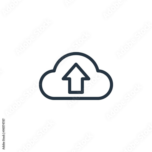  cloud line icon on white background