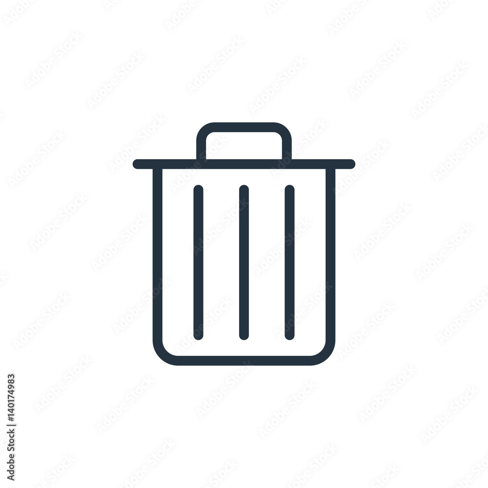 delete line icon on white background delete line icon on white background