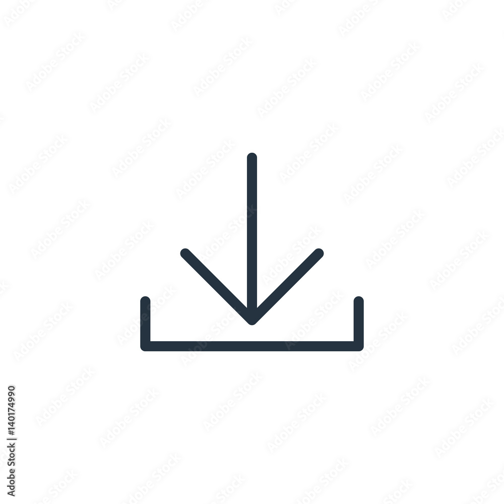 download line icon on white background download line icon on white background