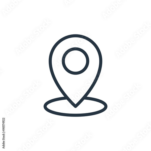 Free Download pin line icon on white background - GFXLoad