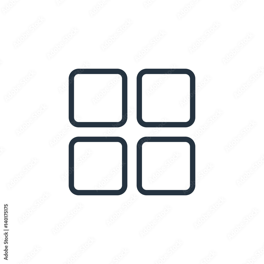 square setting line icon on white background square setting line icon on white background