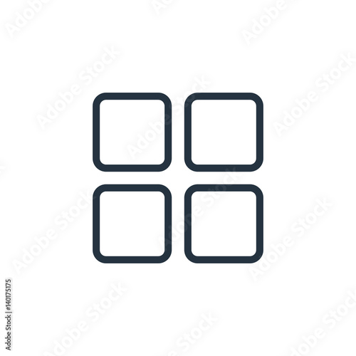 square setting line icon on white background