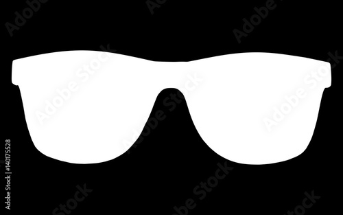 white sunglasses. glasses. black background. vector illustration Stock  Vector | Adobe Stock