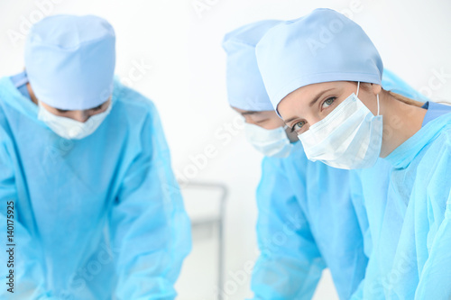 Beautiful young doctor with...