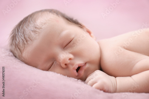 Cute little baby sleeping o...