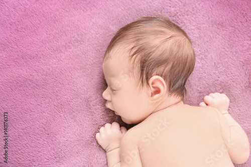 Cute little baby sleeping o...