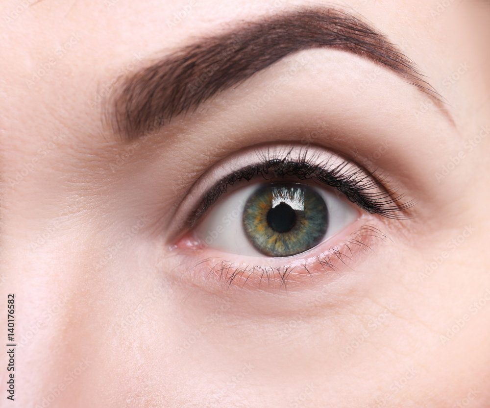 Eye of mature woman, closeup