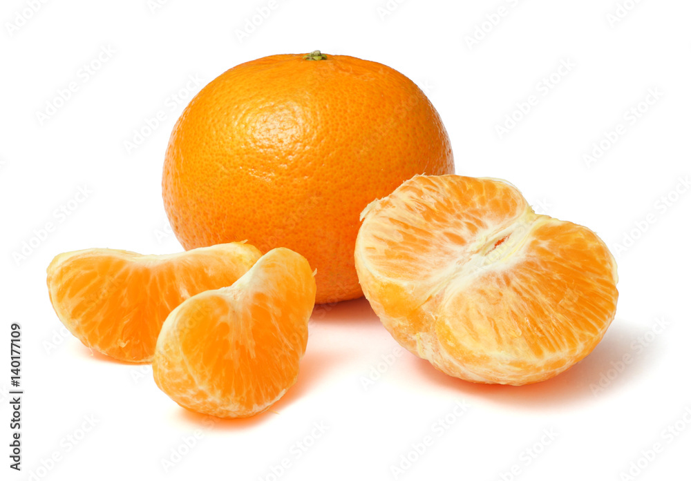 mandarin isolated on white background mandarin isolated on white background