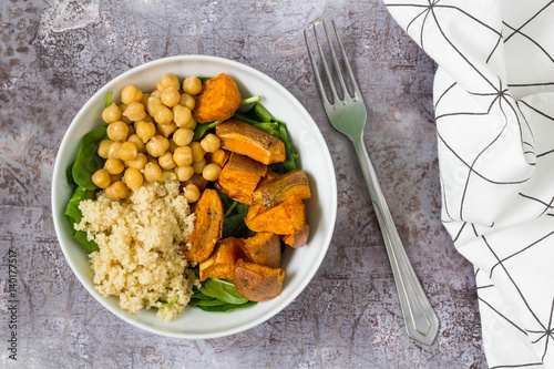 Buddha bowl with vegetables and couscous photo