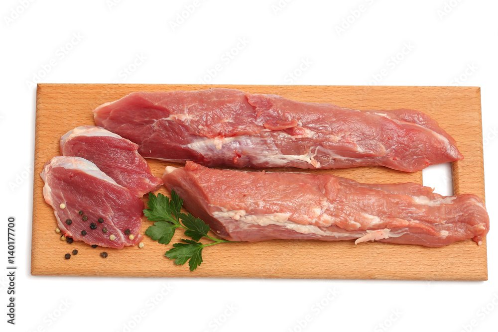 fresh raw meat isolated on white background fresh raw meat isolated on white background