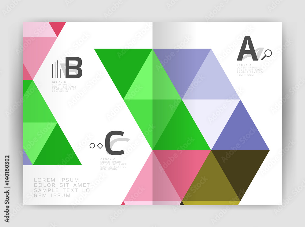 Vector triangle print template Vector triangle print template