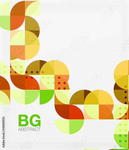 Vector geometric circle abstract background