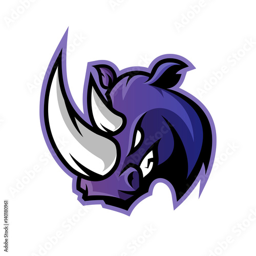 Furious rhino sport vector logo concept isolated on white background. Professional team badge design.
Premium quality wild animal t-shirt tee print illustration.