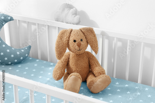 Cute soft bunny toy in baby...