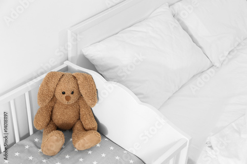 Cute soft bunny toy in baby...