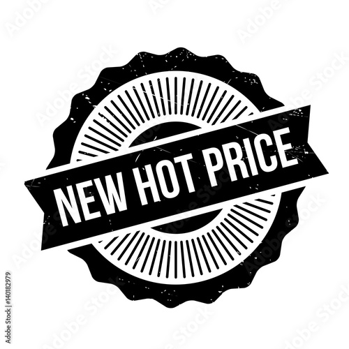 New Hot Price rubber stamp. Grunge design with dust scratches. Effects can be easily removed for a clean, crisp look. Color is easily changed.