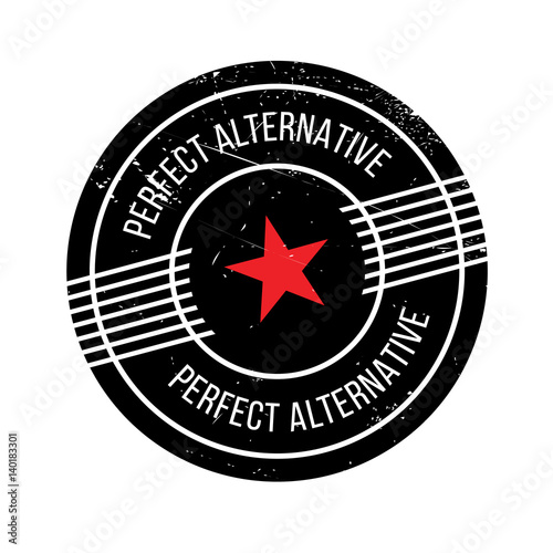 Perfect Alternative rubber stamp. Grunge design with dust scratches. Effects can be easily removed for a clean, crisp look. Color is easily changed.