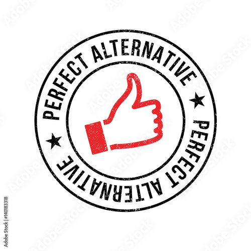 Perfect Alternative rubber stamp. Grunge design with dust scratches. Effects can be easily removed for a clean, crisp look. Color is easily changed.