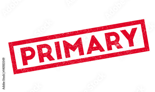 Primary rubber stamp. Grunge design with dust scratches. Effects can be easily removed for a clean, crisp look. Color is easily changed.