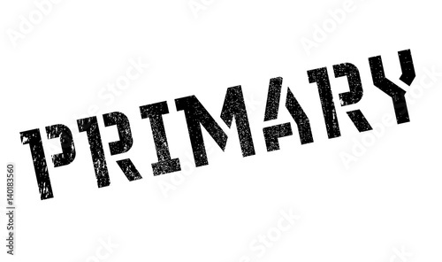 Primary rubber stamp. Grunge design with dust scratches. Effects can be easily removed for a clean, crisp look. Color is easily changed.