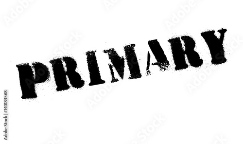 Primary rubber stamp. Grunge design with dust scratches. Effects can be easily removed for a clean, crisp look. Color is easily changed.