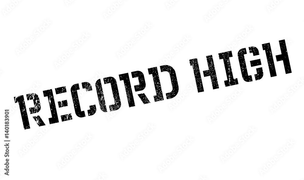Record High rubber stamp. Grunge design with dust scratches. Effects can be easily removed for a clean, crisp look. Color is easily changed. Record High rubber stamp. Grunge design with dust scratches. Effects can be easily removed for a clean, crisp look. Color is easily changed.