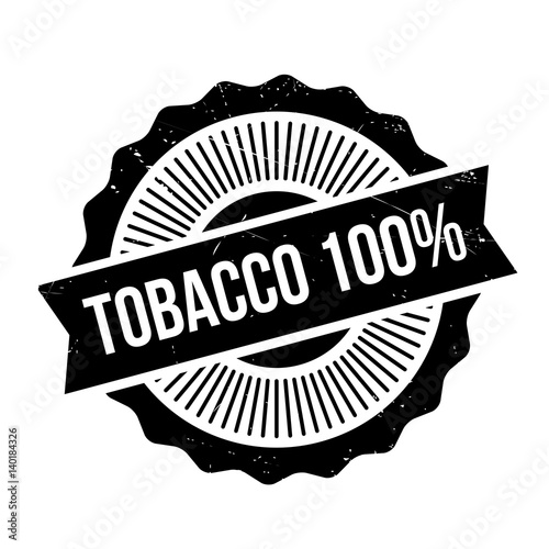 Tobacco 100 rubber stamp. Grunge design with dust scratches. Effects can be easily removed for a clean, crisp look. Color is easily changed.