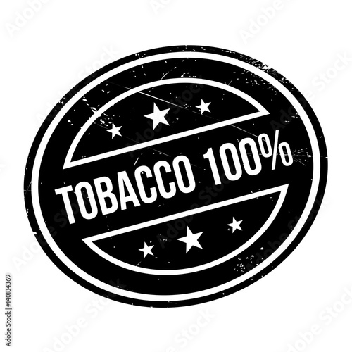 Tobacco 100 rubber stamp. Grunge design with dust scratches. Effects can be easily removed for a clean, crisp look. Color is easily changed.