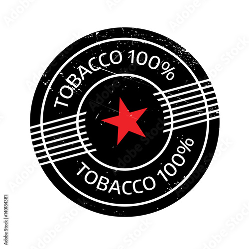Tobacco 100 rubber stamp. Grunge design with dust scratches. Effects can be easily removed for a clean, crisp look. Color is easily changed.