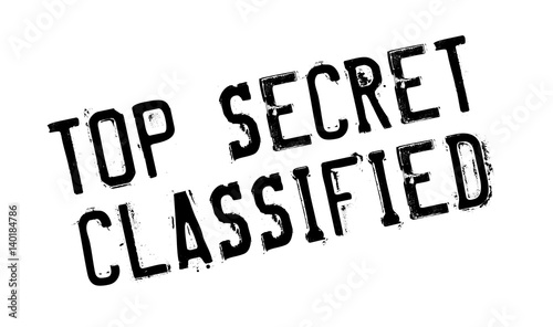 Top Secret Classified rubber stamp. Grunge design with dust scratches. Effects can be easily removed for a clean, crisp look. Color is easily changed.