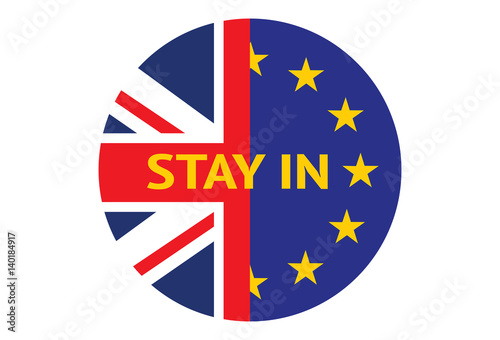 Amazing vector of United Kingdom stay in European Union.