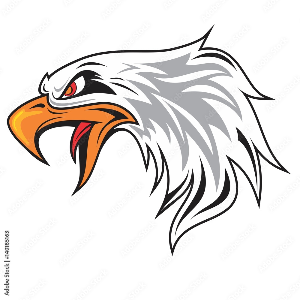 hand drawing EAGLE HEAD MASCOT hand drawing EAGLE HEAD MASCOT